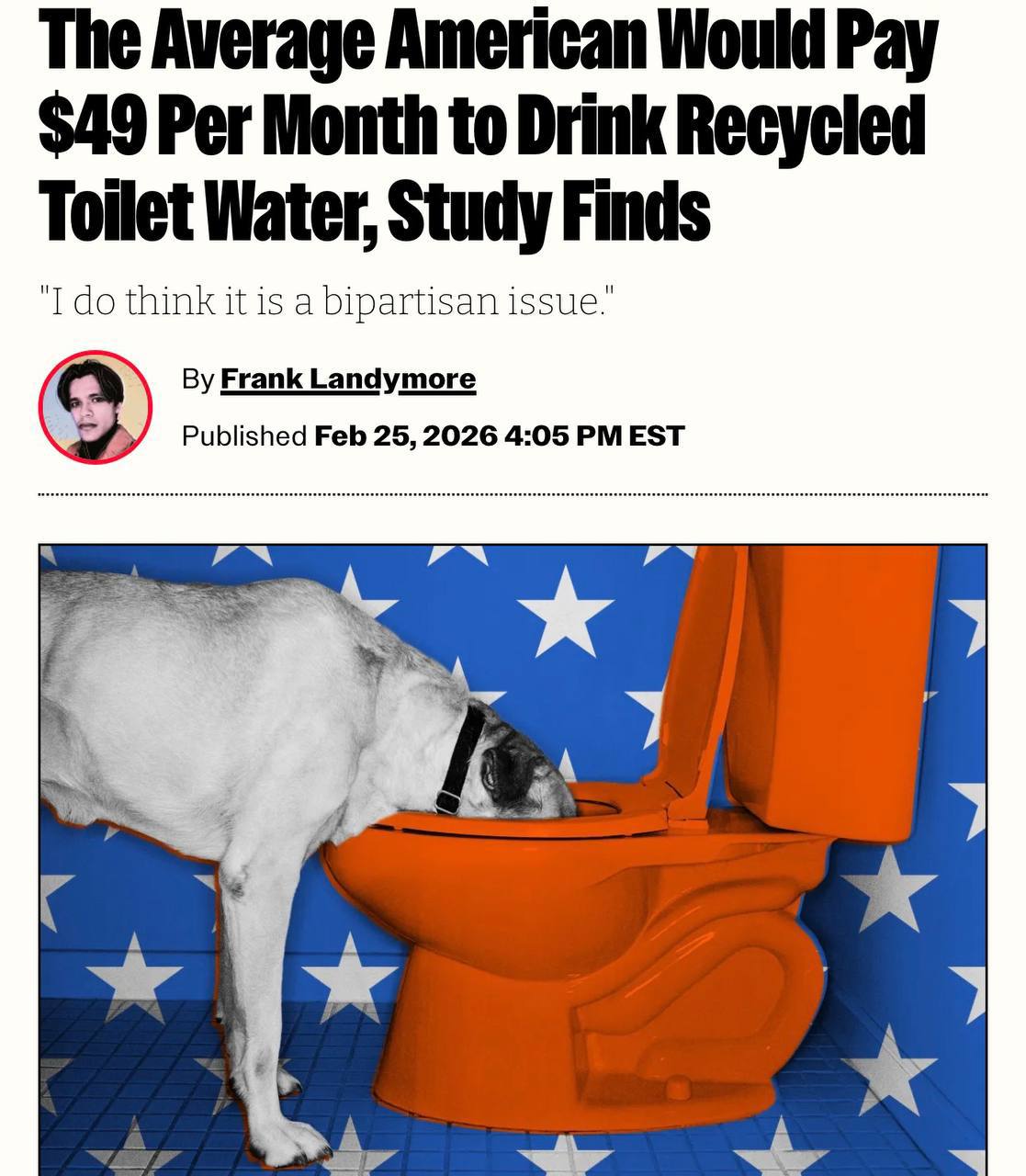 Пити очищену воду з унітазу готові жителі США-такий результат показало опитування