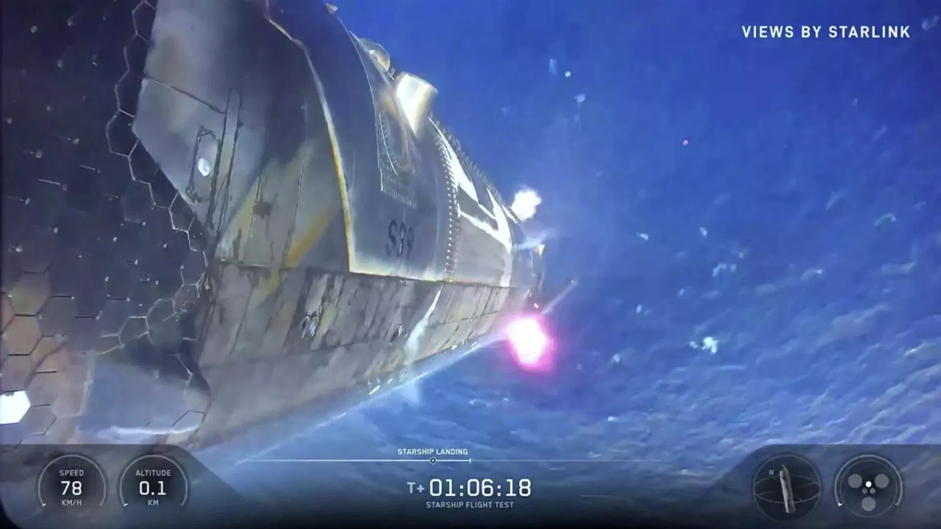 Корабель Starship приводнився в Індійському океані