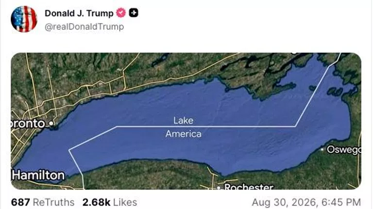 Трамп розмістив фото карти Google з назвою "озеро Америка"